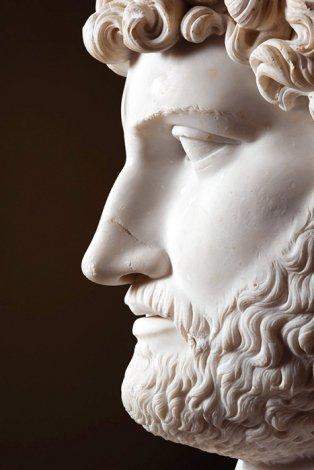 Marble head of a colossal statue of Emperor Hadrian, Burdur Museum